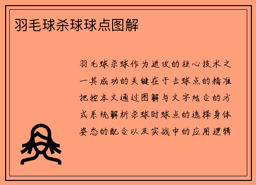 羽毛球杀球球点图解